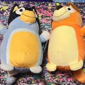NWT Bluey Chili & Bandit HugMees by Squishmallows Plushes